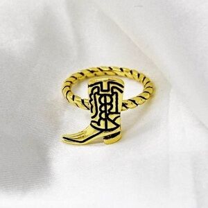 Gold Cowboy Boot Ring